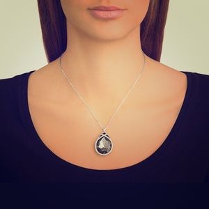 Swarovski sage pendant necklace