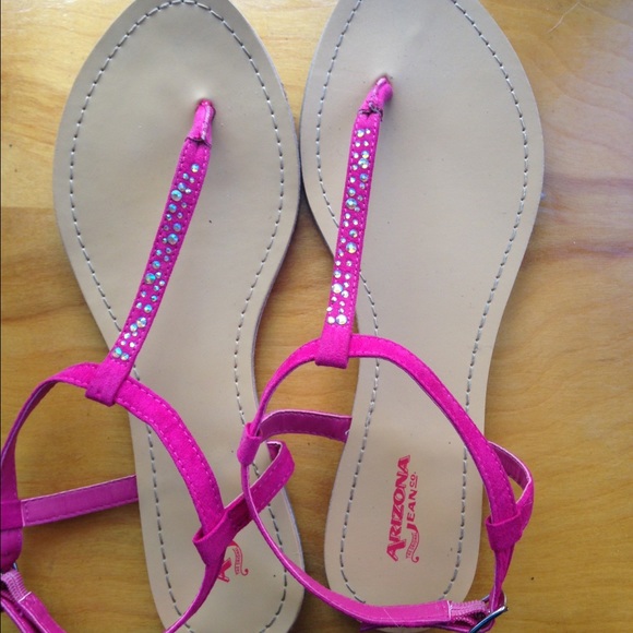 Hot pink sandals
