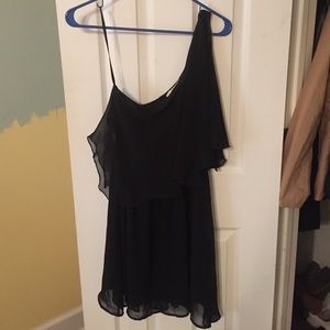 Black one shoulder dress