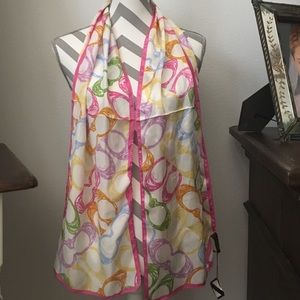 Nwt-Coach 100% silk scarf