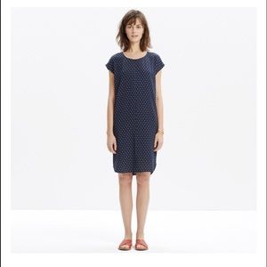 Madewell layout tunic dress in dot