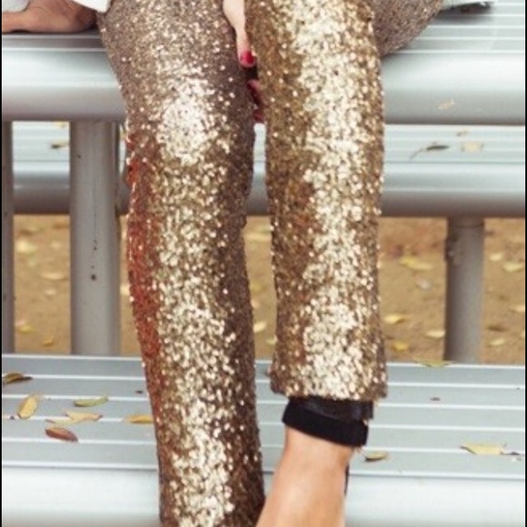 Gold Sequin Leggings