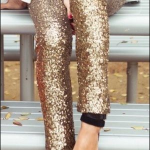 Gold Sequin Leggings