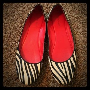 Nine West zebra flats