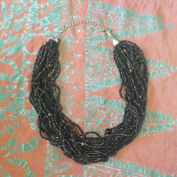 Beautiful black & silver beads necklace. - Picture 1 of 1