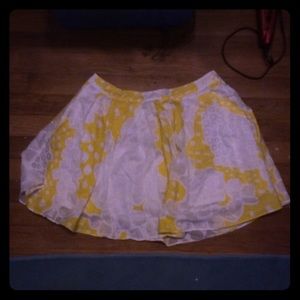 Kimchi and blue yellow floral ruffle skirt