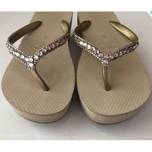 Havaianas with Swarovski crystals - size 8