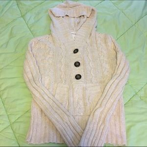 Aeropostale Tan Cable Knit Pullover - Size Large