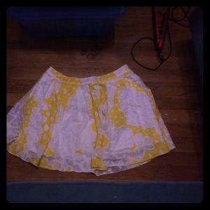 Kimchi and blue yellow floral ruffle skirt