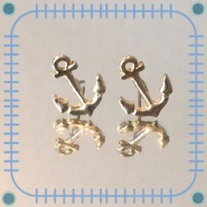 NEW Small Gold Anchor Earrings