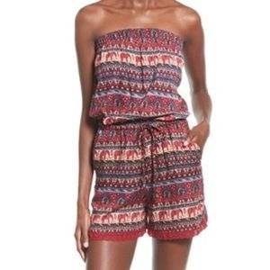 Elephant Print Romper