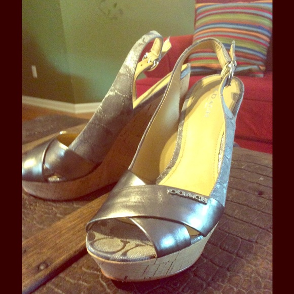 Coach wedge sandals