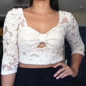 Lace crop top