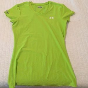 Lime Green Under Armour fitted top