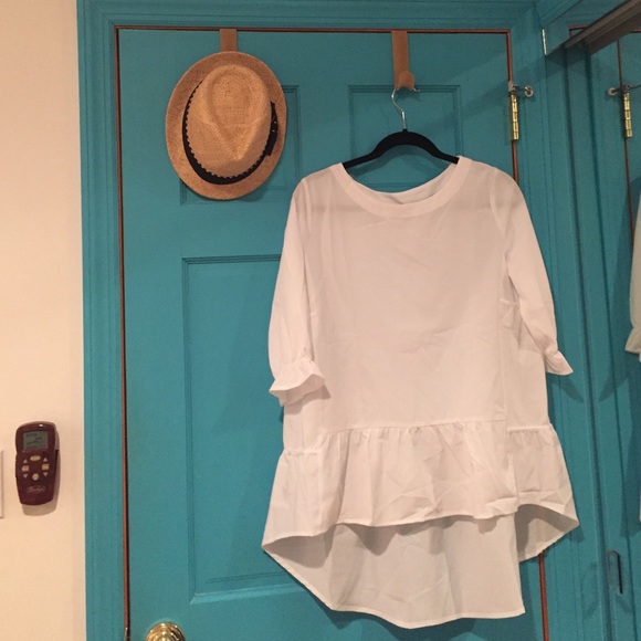 cupcake ruffle white blouse!
