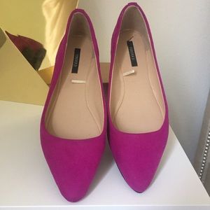 Magenta pointy flats -- size 5.5