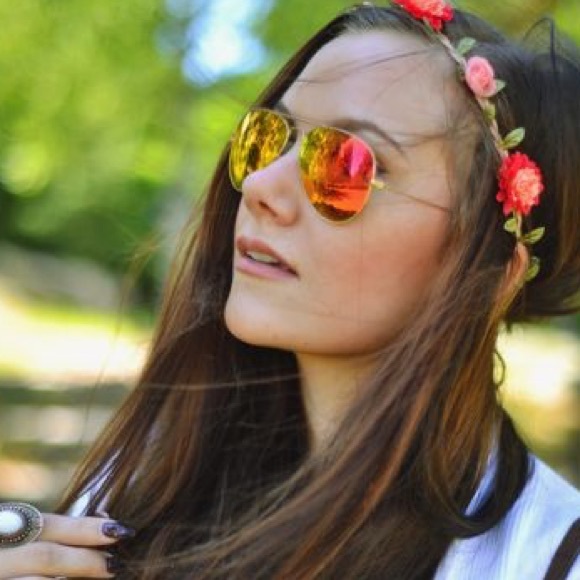 NEW Ray Ban Aviator Gold/Orange 58mm