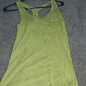 yellow tank top