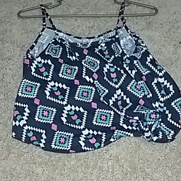 Aztec print crop top
