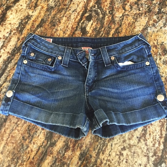 Medium wash True religion shorts