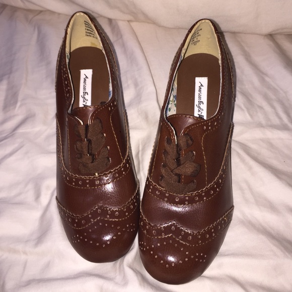 American Eagle AE Cognac Oxfords
