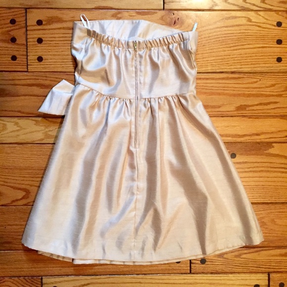 Adorable Papaya Strapless Gold Dress - Picture 2 of 4