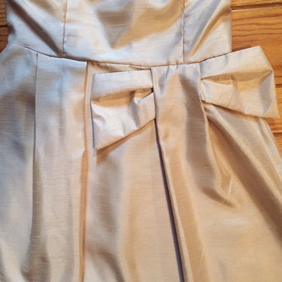 Adorable Papaya Strapless Gold Dress - Picture 3 of 4