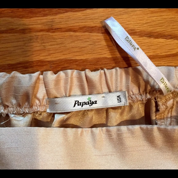 Adorable Papaya Strapless Gold Dress - Picture 4 of 4