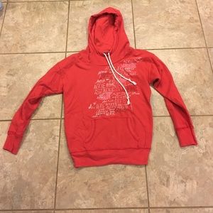 Aerie coral printed hoodie sweatshirt