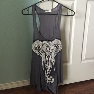 Embroidered elephant tank top