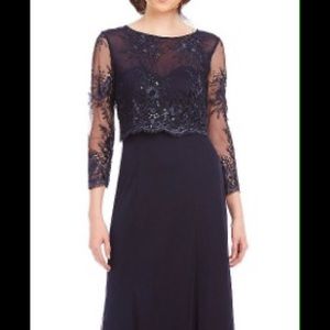 NWT Navy Cachet Evening Gown