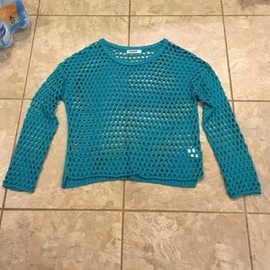 Garage teal knit sweater