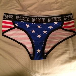 NWT PINK Stars and Stripes low rise panty