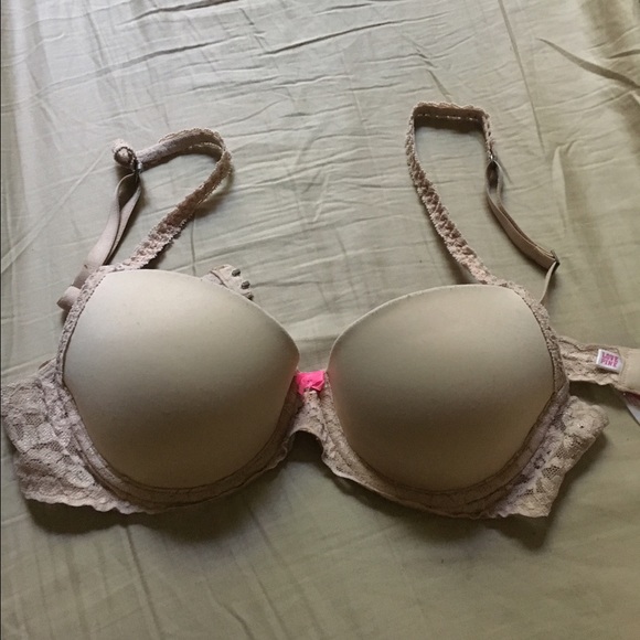 Victoria's Secret Pink beige bra Demi push up 34B