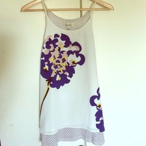 Anthropologie Floral Tank