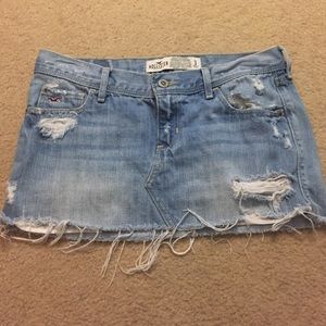 Hollister jean skirt