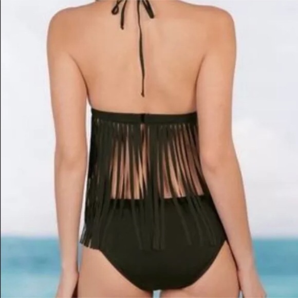 Black Fringe Bikini - Picture 2 of 3