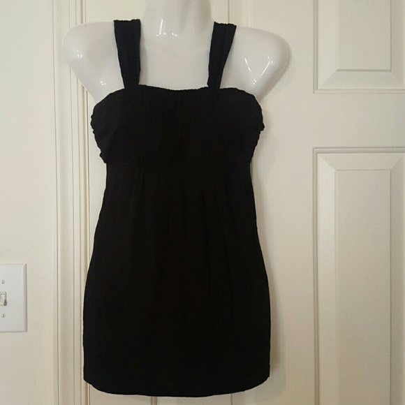 Black Front Scrunched Cami