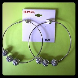 Bongo Disco Ball Hoop Earrings