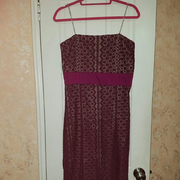 Tracy Reese long purplish/pinkish lace dress