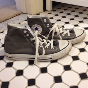 Grey high top Converses