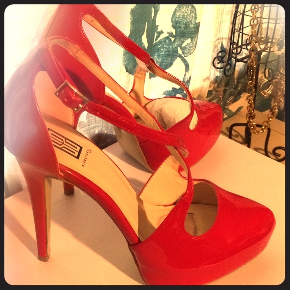 Bright Red Patent Leather Heels