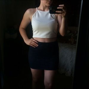 white crop top