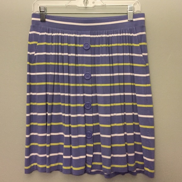 Purple Striped Caslon Skirt - Picture 1 of 2