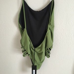 BRAND NEW beach riot green / black one piece suit