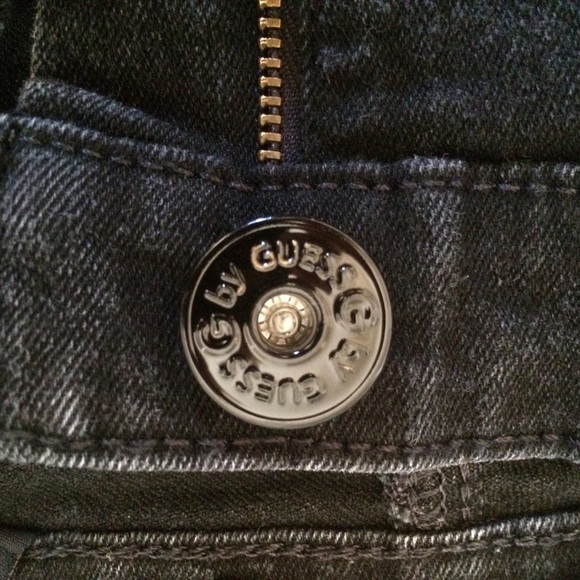 Guess high-waisted black skinny jeans