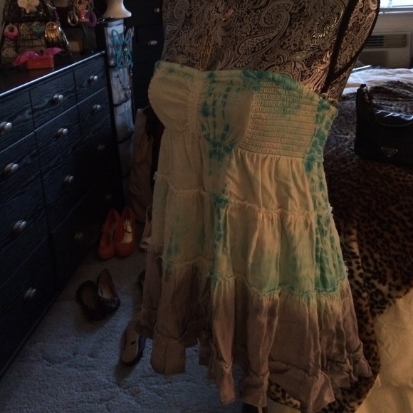 Free People Tie Dye Tube Top Gauzy 6