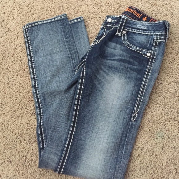 ROCK REVIVAL STRAIGHT JEANS! size 26