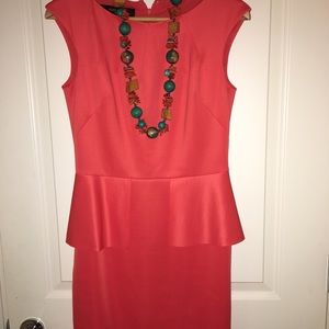 NINE WEST coral tangerine orange dress size 4