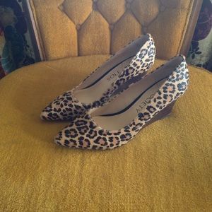 Sole Society leopard print wedges